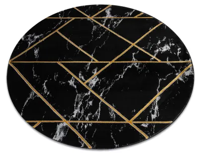 Imagen del producto de Alfombra EMERALD exclusivo 2000 circulo - glamour, elegante mármol, geométrico / oro circulo 120 cm
