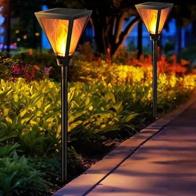 Produktbild von Solar Gartenlampe mit Realistischem Flammeneffekt