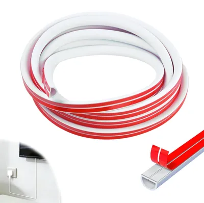 Obrázek produktu pro Samolepicí kabelové lišty na zeď – 5 metrů krytí kabelů pro organizaci a ochranu