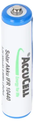 Produktbild von 3,2 Volt Solar Akku Lithium IFR 10440 200mAh LiFePo4 Akku, 3,2 Volt Akku AAA Solar mit Kopf ungeschützt 44,1 x 10,1mm