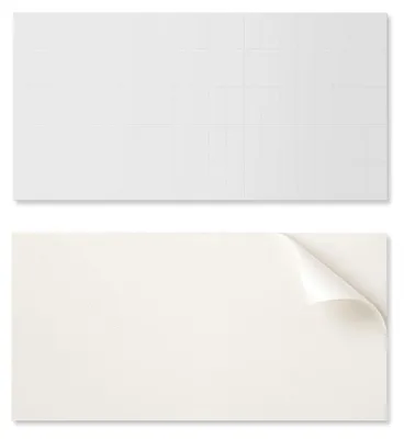 Image de Planche adhésive imprimée - Idéale pour les crédences de cuisine, dimensions 100 x 50 cm, pour carrelage rectangulaire clair