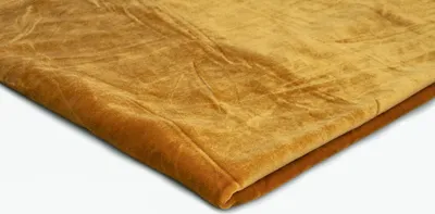 Produktbild von Pannesamt Stoff, Samt, Velours, Velourstoff Senf 50 x 150 cm
