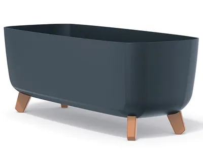 Produktbild von nabbi Kunststoff-Pflanzgefäß auf Beinen DGCL600 58 cm - Anthrazit
