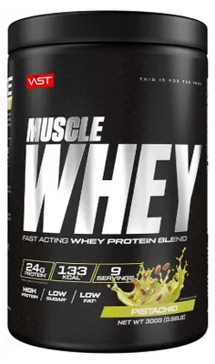 Produktbild von VAST Muscle Whey (300g) Pistachio - Eiweiße - Molkenprotein-Mischung