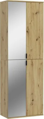 Productafbeelding van Kledingkast BODITE – 4 deuren met spiegels – Licht eiken