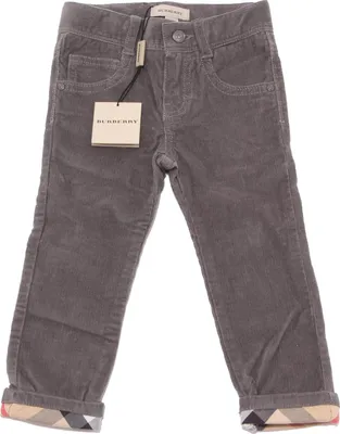 Immagine prodotto di 8001Q pantalone bimbo grigio BURBERRY  velluto trousers pants kids