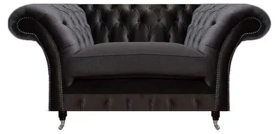 Image de Chesterfield Schwarzer Polstersessel Luxus Sitzmöbel Moderner 1-Sitzer