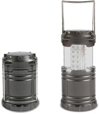 Obrázek produktu pro LED svítilna s 30 režimy svícení, vodotěsná, 3 baterie AA, nouzové osvětlení, přenosná, svítilna pro řemeslníky a kempování (šedá)