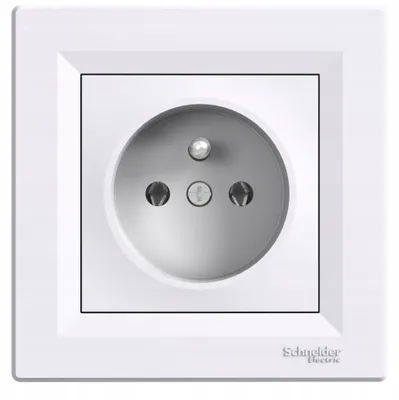Immagine prodotto di Presa 2P+PE con cornice, bianco Schneider Electric Asfora EPH2800121