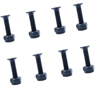 Zdjęcie produktu dla Śruby i nakrętki do deskorolek, 27 mm, czarne, 16 sztuk