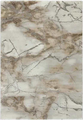 Produktbild von Teppich - Beige - Polypropylen - 160 x 230 cm - Marmoroptik