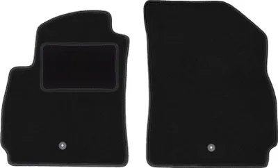 Image de Tapis de sol avant velours sur-mesure pour Chevrolet Orlando I (2010-2018, monospace) noir, jeu 2 pièces, fixations - STANDRAD