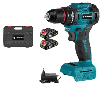 Produktbild von Elektrischer Bohrer, bürstenloser Motor, 2 Geschwindigkeitsstufen, 2xBatterie Set