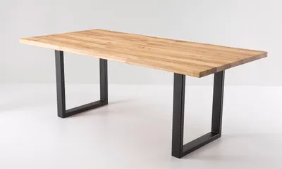 Produktbild von Esszimmertisch Rockford | 200 x 100 | Wildeiche massiv | U-Gestell