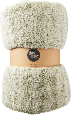 Productafbeelding van Dubbelzijdige fleece deken met lamspatroon, 160x130 cm – groen, H&L