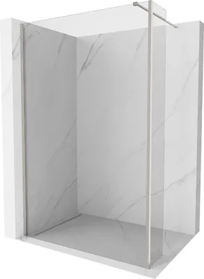 Image de Mexen Kioto Paroi de douche à l'italienne 115 x 40 cm, transparent, nickel brossé - 800-115-212-97-00-040