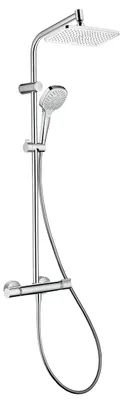 Duschkolonne MySelect E, Regendusche 240 mm, eckig, verchromt