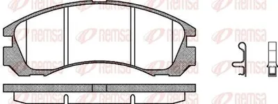 Produktbild von REMSA Bremsbeläge Satz Vorne Bremsklötze für MITSUBISHI OUTLANDER III (GGW, GFW, ZJ) 0354.32