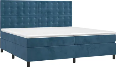 Produktbild von vidaXL Boxspringbett mit Matratze Dunkelblau 200x200 cm Samt