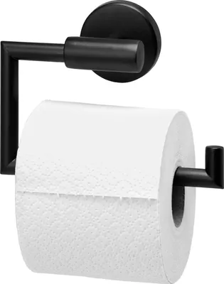 Produktbild von bremermann Bad-Serie PIAZZA BLACK - Toilettenpapierhalter aus Edelstahl matt schwarz