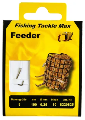 Produktbild von FTM Haken gebunden Feeder 100cm - 10 gebundene Feederhaken, Durchmesser:0.25mm, Größe:Gr. 8