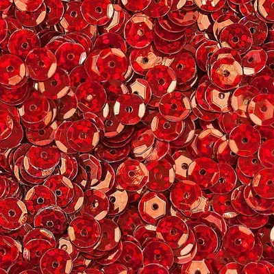 Produktbild von Oblique Unique 1400 Pailletten Konfetti gewölbt - rot Glitzereffekt