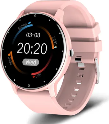 Produktbild von TPFNet Smartwatch mit Silikon Armband - individuelles Display - Smart Watch Armbanduhr - Modell SW1 - Rosa