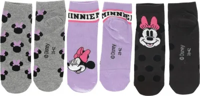 Immagine prodotto di Disney Minnie Mouse - 3 pezzi di calze da ginnastica da donna 35/38