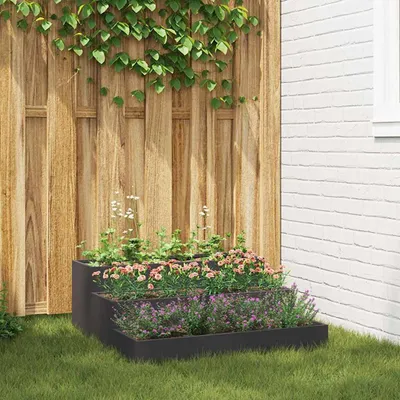 Image de Maison Exclusive - Jardinière noire 90 x 90 x 35 cm Acier laminé à froid