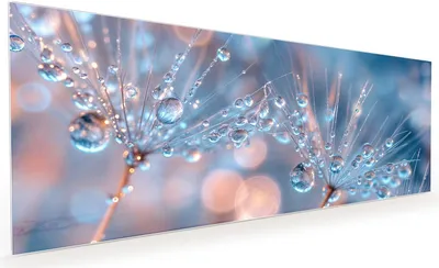 Produktbild von Küchenrückwand Spritzschutz Glas mit Motiv Wassertropfen Kunst 40 x 40 cm