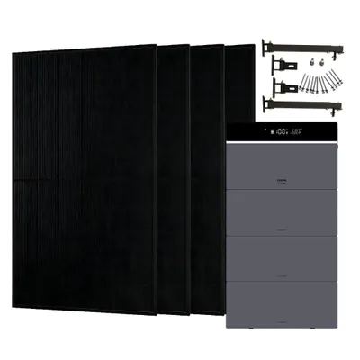Produktbild von Conow CBE2000 Pro Balkonkraftwerk 1820W, 4x JA Solar 455W Glas-Glas, Flachdach-Montage, 3 Batterie