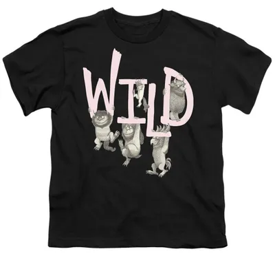 Immagine prodotto di "Where the Wild Things Are" - T-shirt "Wild" per bambini, modello TV38583 (taglia 116), colore nero