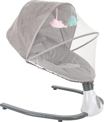 Produktbild von Elektrische Babyschaukel, 4 Schaukelwinkel, 18 kg Tragfähigkeit, GRAU
