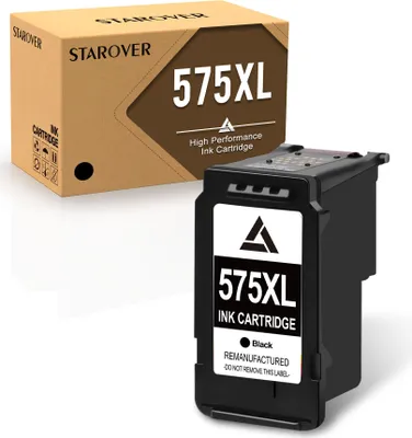 A product shot of an ink cartridge and its packaging.