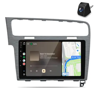 Image de Radio compatible avec VW Golf VII MK7 2013-2017 Carplay Android Auto Navi Bluetooth DAB+ Caméra de recul 10 pouces 32 Go