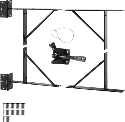 Image de Support d'angle pour portail Kit de quincaillerie anti-affaissement pour cadre de portail stable