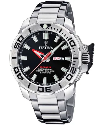 Produktbild von Festina Herren Uhr Casual Edelstahl Armbanduhr silber UF20665/4