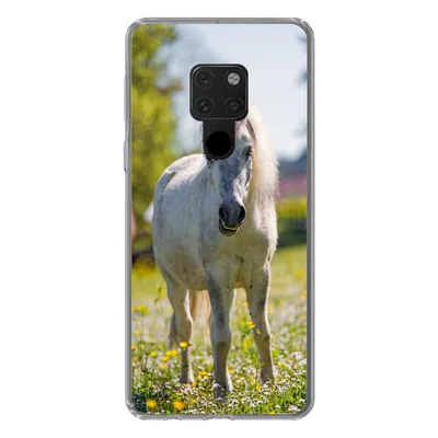 Produktbild von MuchoWow® Handyhülle Schutzhülle Hülle für Huawei P40 Lite Pferd - Blumen - Licht Silikon Softcase Handy Hülle - Handy