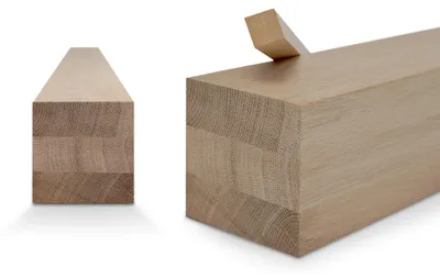 Produktbild von Leimholzbalken - Eiche gehobelt - 100 x 100 x 750 mm