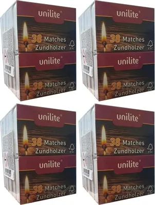 Produktbild von Streichhölzer 380 Holz Zündhölzer 10 Schachteln (4 Pack)
