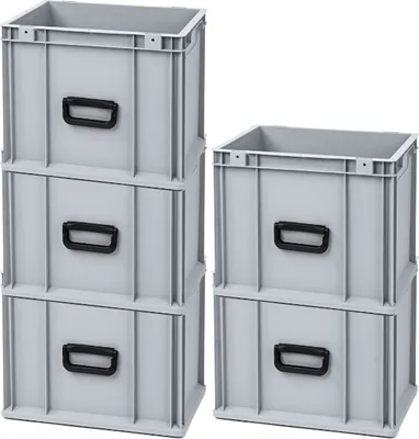 Produktbild von SparSet 5x Eurobox NextGen Portable Uno  Germany | HxBxT 32x30x40cm | 30 Liter | Eurobehälter, Transportbox, Transportbehälter, Stapelbehälter