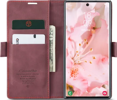 Produktbild von Hülle Samsung Galaxy S22-Ultra Handyhülle Klapphülle Tasche Etui Flip Case Karmesinrot