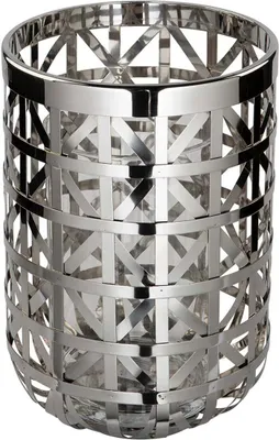 Produktbild von Fink JORIS, Windlicht mit Glas, Edelstahl , Glas, silberfarben, H. 33 cm, D. 22 cm 159022