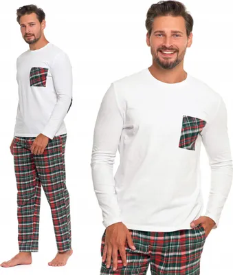 Produktbild von Langer Herren-Pyjamas Karierte Hose Weihnachtsgeschenk Klassisch Moraj Xxl