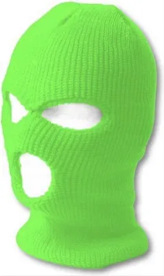 Produktbild von CHPN - Sturmhaube - Sturmhaube - Mütze - Gesichtshut - Neongrün - Einheitsgröße - Elastisch - Motor-3-Loch-Gesichtsmaske - Sturmhaube - Universal