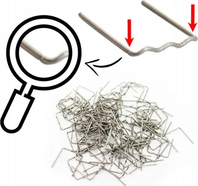 Obrázok produktu pre Sponky do plastov RS18C 100 kusov ploché malá vlna 0,8 mm predrezané