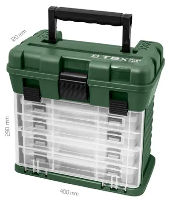 Produktbild von Angelkasten mit Tackleboxen Delphin Mega Case