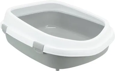 Produktbild von Famanu Katzenklo XXL - Extra große Katzenbox mit abnehmbaren Rand