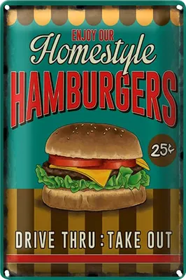 Produktbild von Blechschild Essen 18x12cm Hamburges enjoy our Homestyle