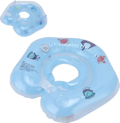 Produktbild von Neugeborenen-Schwimmring, aufblasbares Schwimmhalsband, Baby-Pool-Spielzeug für Babys im Alter von 0 bis 18 Monaten, Blau